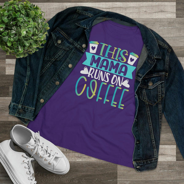 This Mama Runs On Coffee T-Shirt - Faith Filled Coffee - faithfilledcoffee.com - Fresh roasted coffee beans - Premium coffee