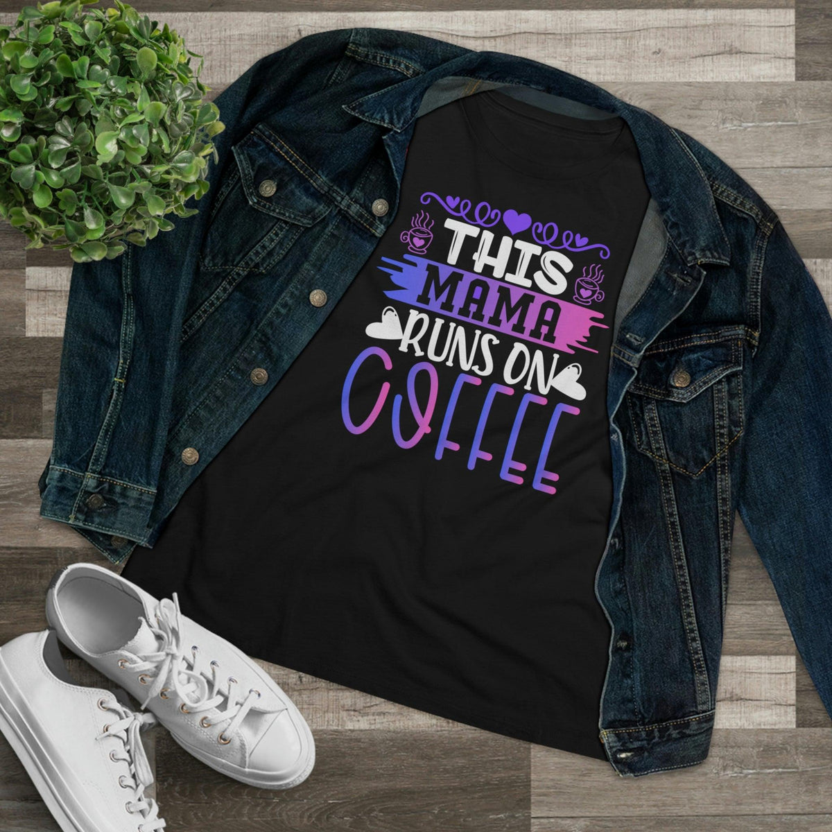 Mama Runs On Coffee T-Shirt - Faith Filled Coffee - faithfilledcoffee.com - Fresh roasted coffee beans - Premium coffee