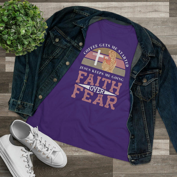 Faith Over Fear T-Shirt - Faith Filled Coffee - faithfilledcoffee.com - Fresh roasted coffee beans - Premium coffee