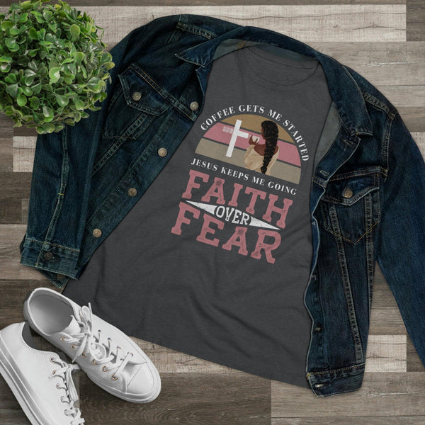 Faith Over Fear T-Shirt - Faith Filled Coffee - faithfilledcoffee.com - Fresh roasted coffee beans - Premium coffee