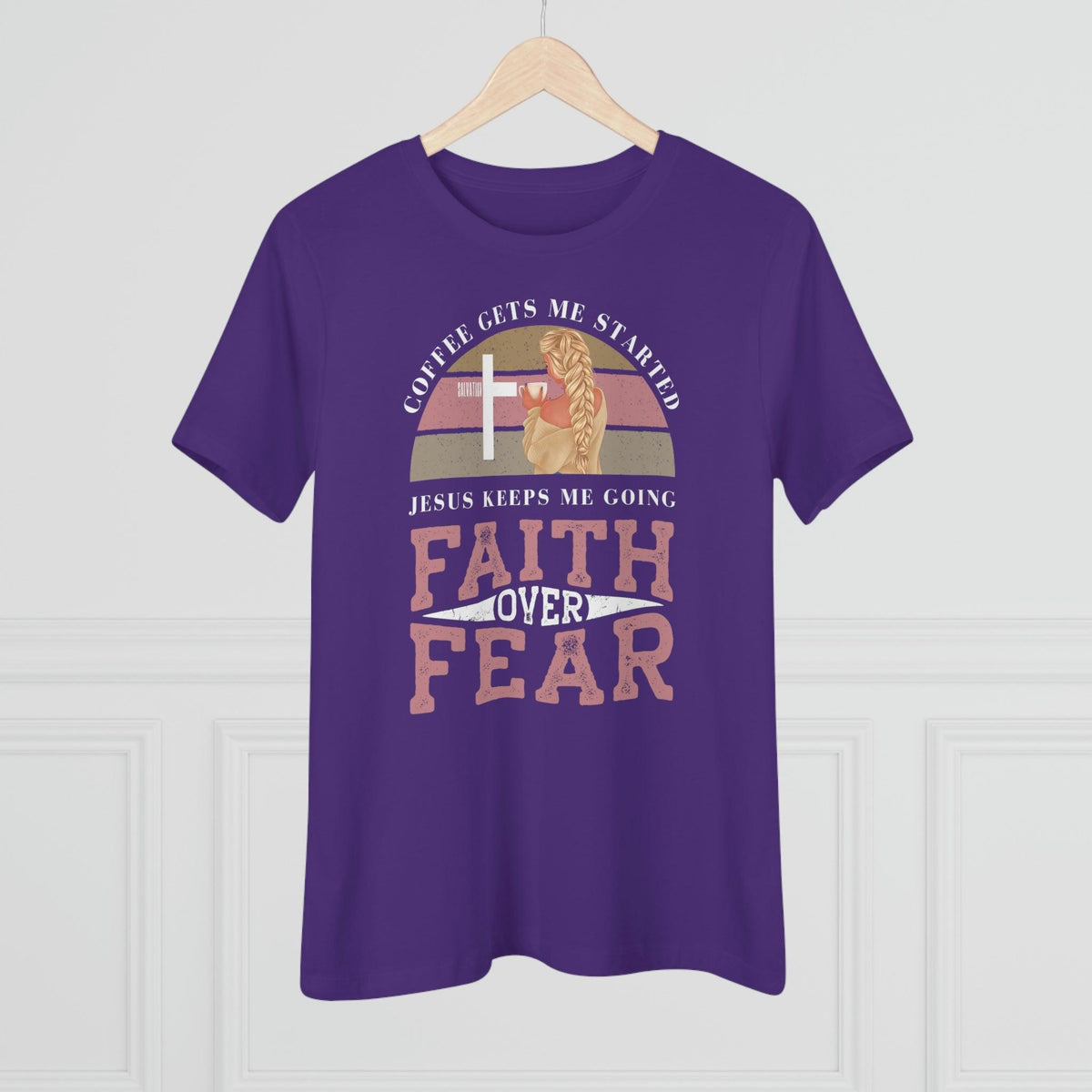 Faith Over Fear T-Shirt - Faith Filled Coffee - faithfilledcoffee.com - Fresh roasted coffee beans - Premium coffee