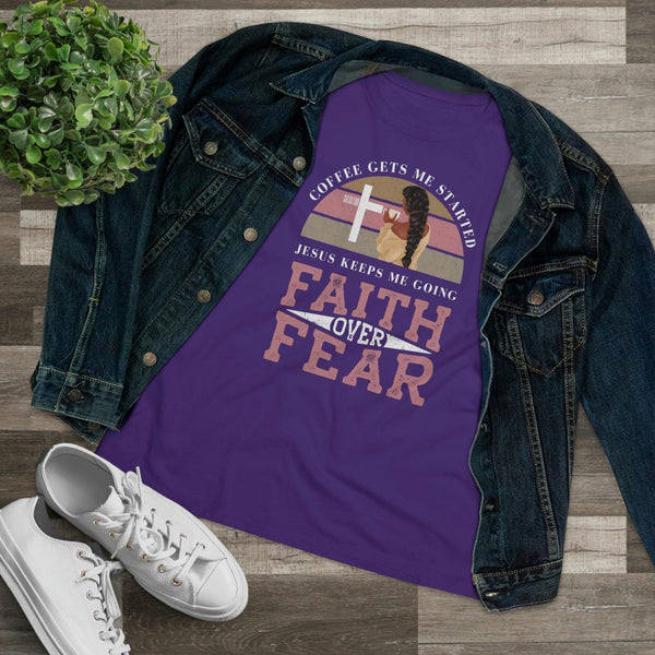 Faith Over Fear T-Shirt - Faith Filled Coffee - faithfilledcoffee.com - Fresh roasted coffee beans - Premium coffee