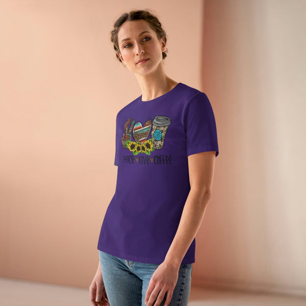 Peace Love & Coffee T-Shirt - Faith Filled Coffee - faithfilledcoffee.com - Fresh roasted coffee beans - Premium coffee